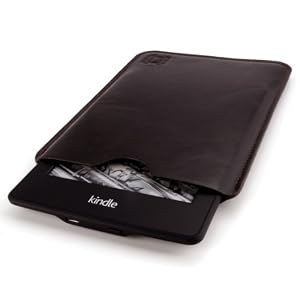 Synthetic Leather Kindle Paperwhite Sleeve by Dockem; Slim, Simple, and Professional Executive Case - Soft Microfiber Felt Lined Dark Brown Basic Synthetic Leather Protective Tablet Pouch Cover