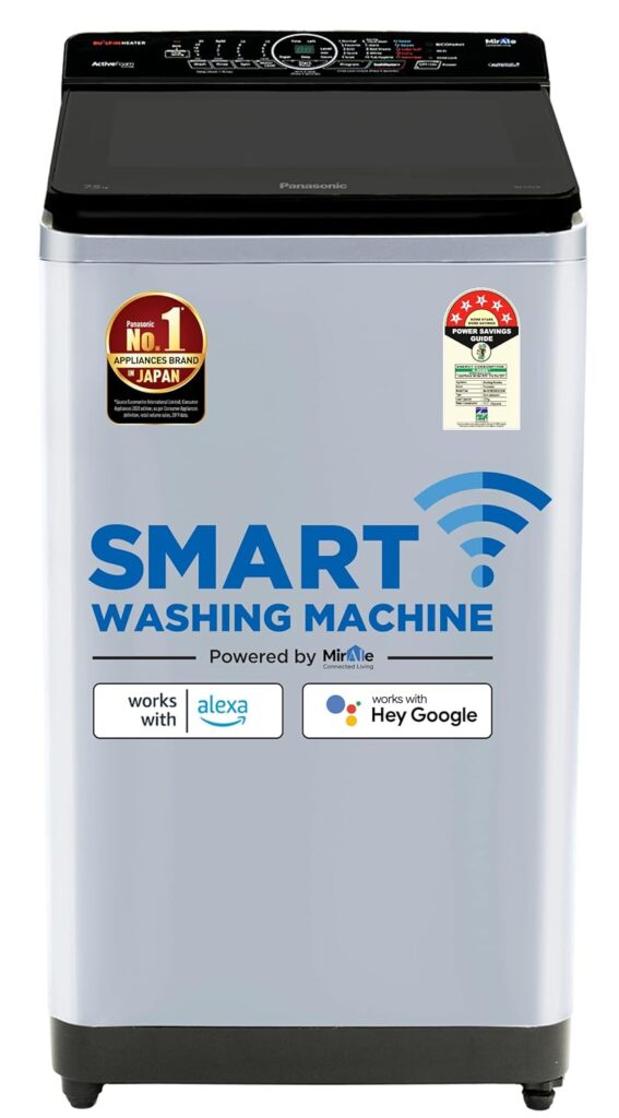 Panasonic 8 Kg Wifi Built-In Heater Fully-Automatic Top Loading Smart Washing Machine
