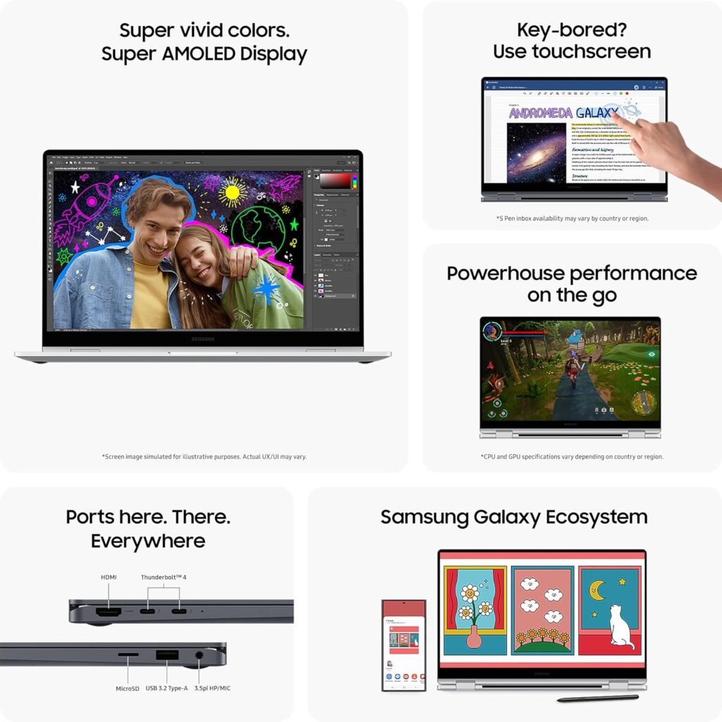 Samsung Galaxy Book4 360 (Gray, 16GB RAM, 512GB SSD)
