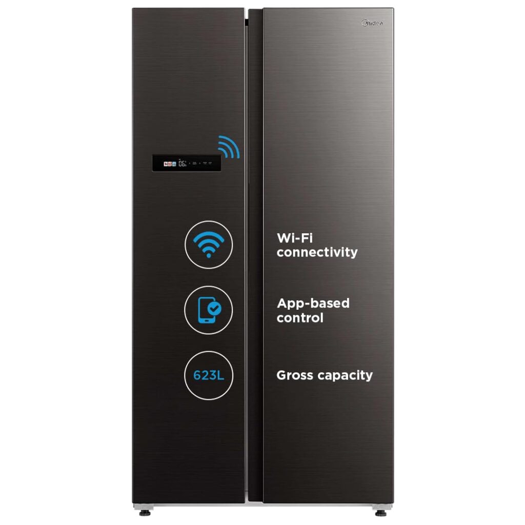 Midea 592 L Side By Side, Wi-Fi Double Door Refrigerator