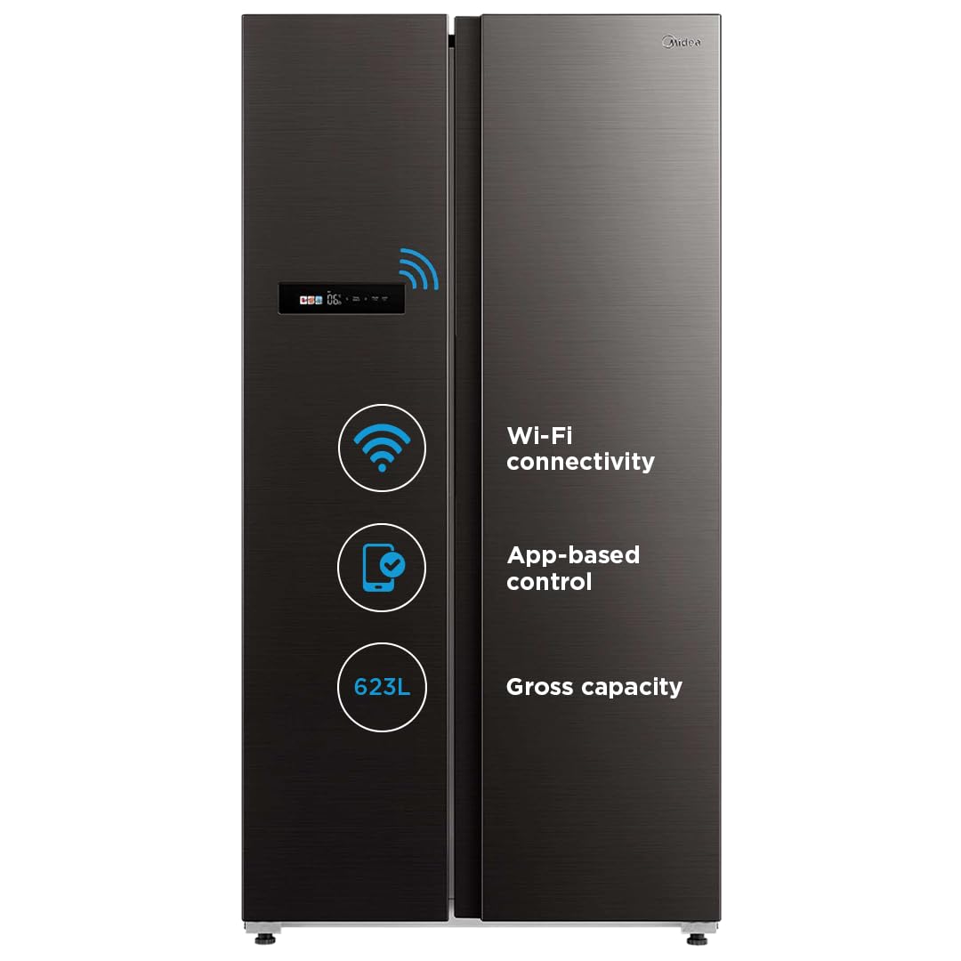 Midea 592 L Side By Side, Wi-Fi Double Door Refrigerator