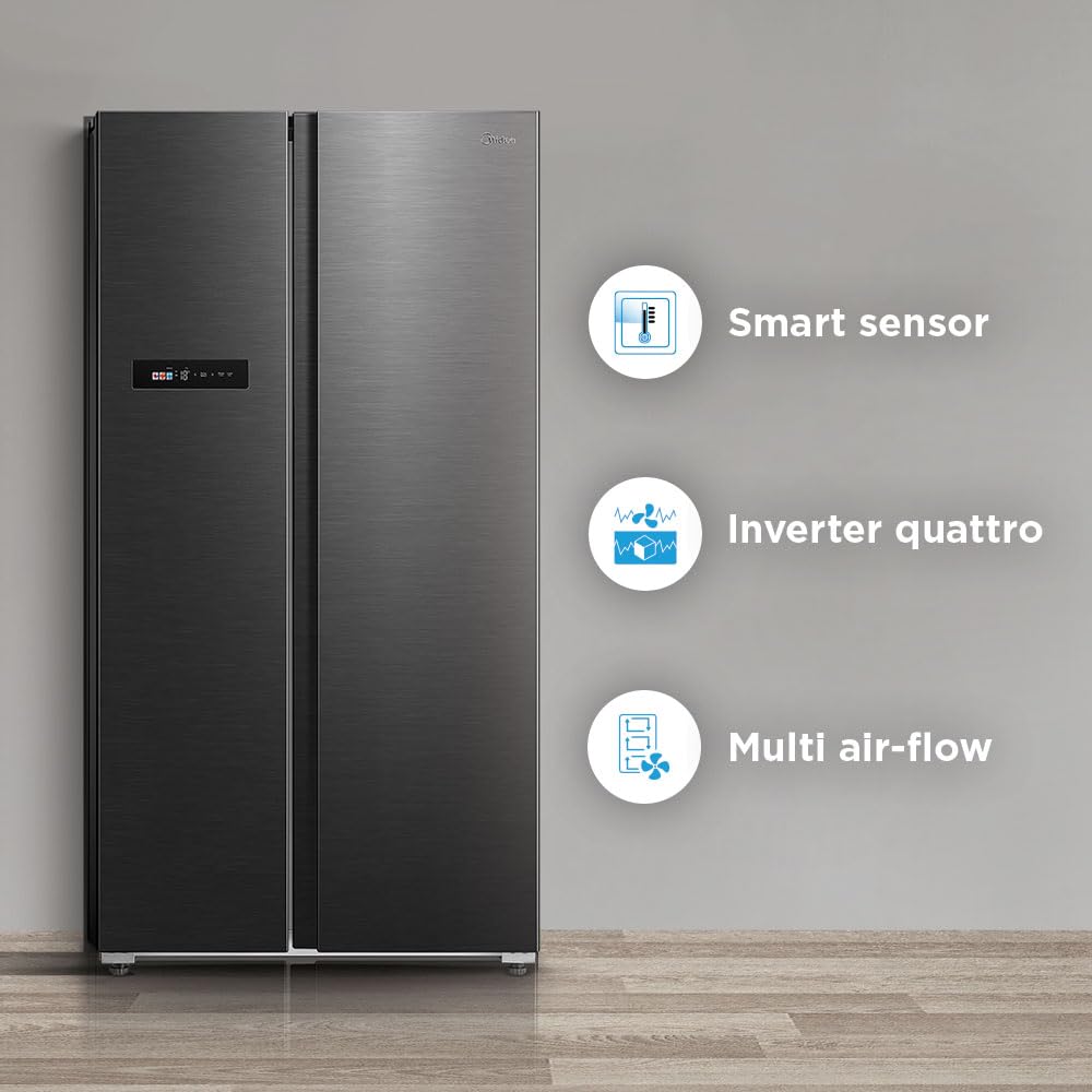 Midea 592 L Side By Side, Wi-Fi Double Door Refrigerator