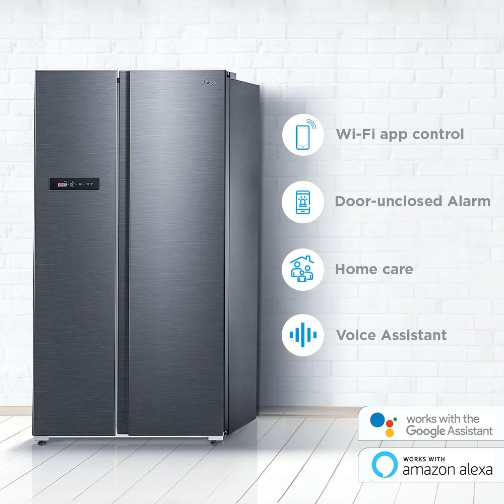 Midea 592 L Side By Side, Wi-Fi Double Door Refrigerator